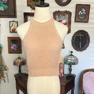 H&M Beige Knit Crop Top